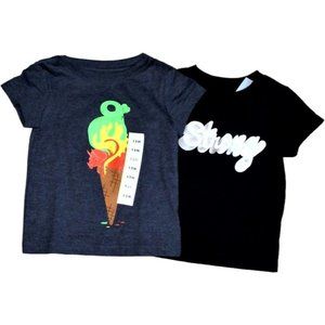 2 Boy's T Shirts 12 Month Cat & Jack Short Sleeves Dinosaurs